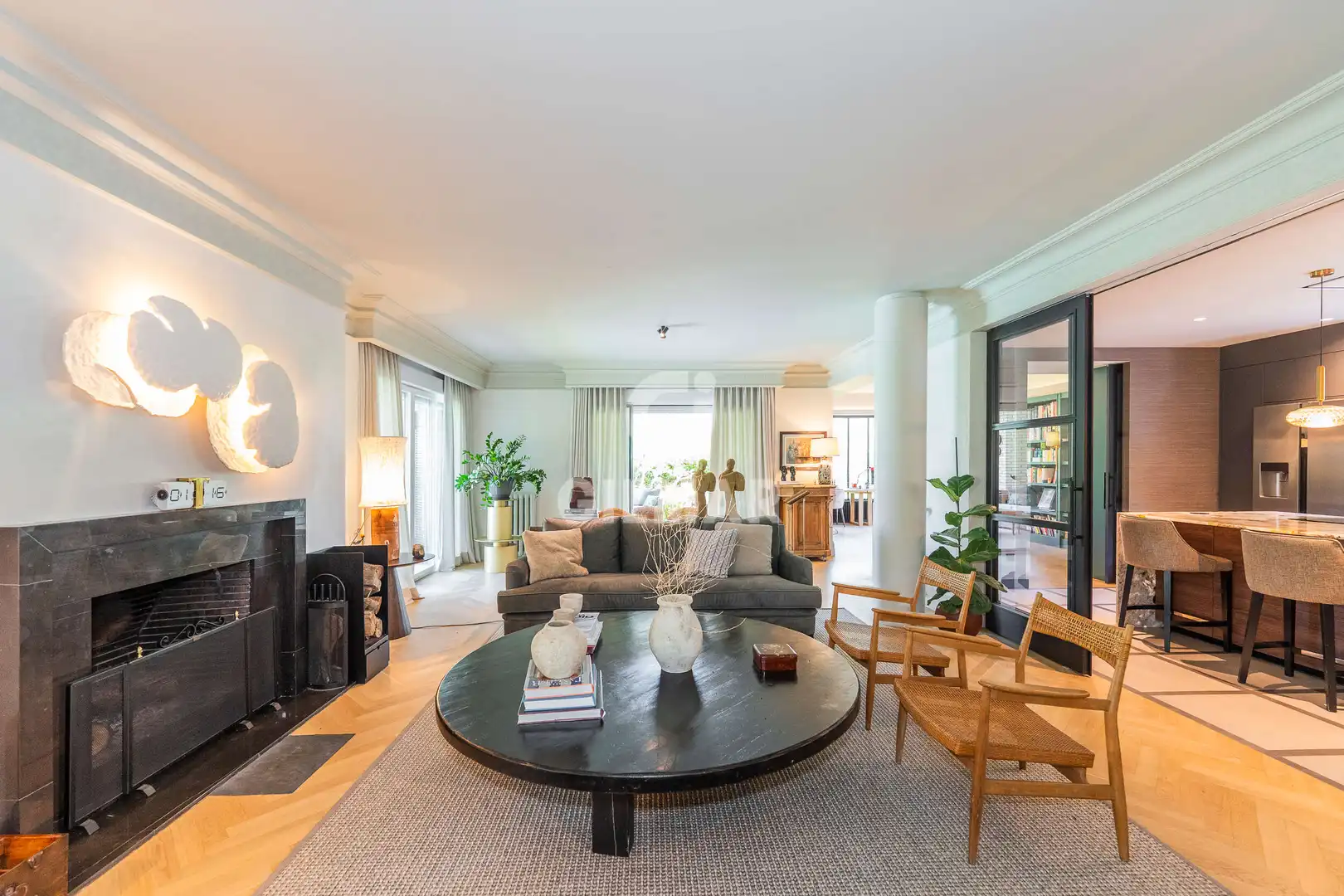 Living room of Houses for sale in Pozuelo de Alarcón  with Heating, Private garden and Swimming Pool