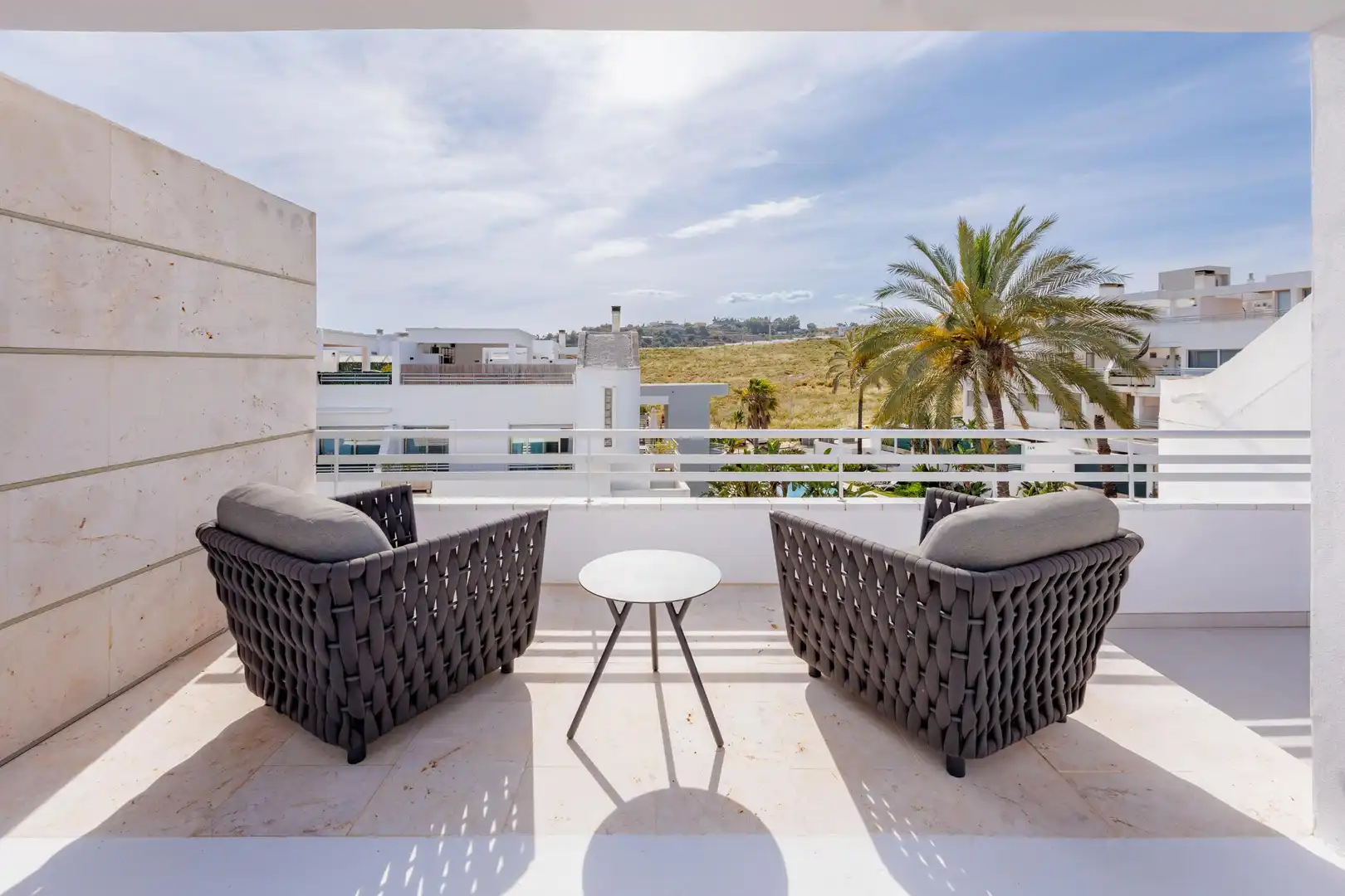 Terraza de Ático en venta en Mijas con Aire acondicionado, Calefacción y Jardín privado