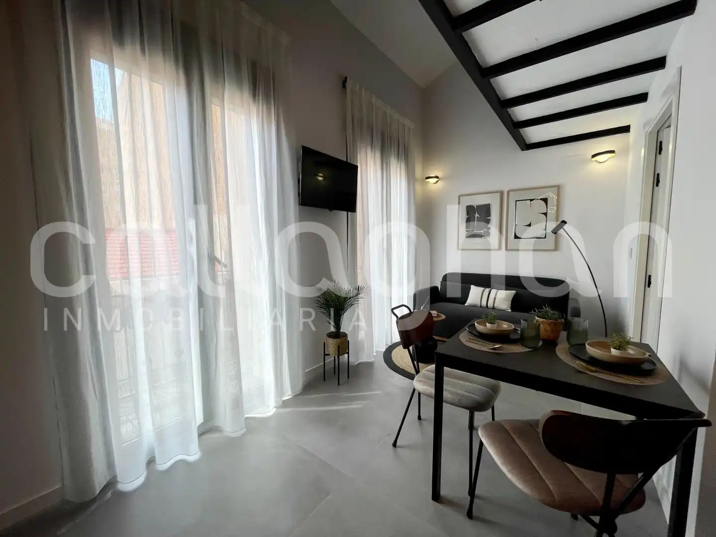 Wohnzimmer von Loft zur Miete in Valencia mit Klimaanlage, Heizung und Abstellraum