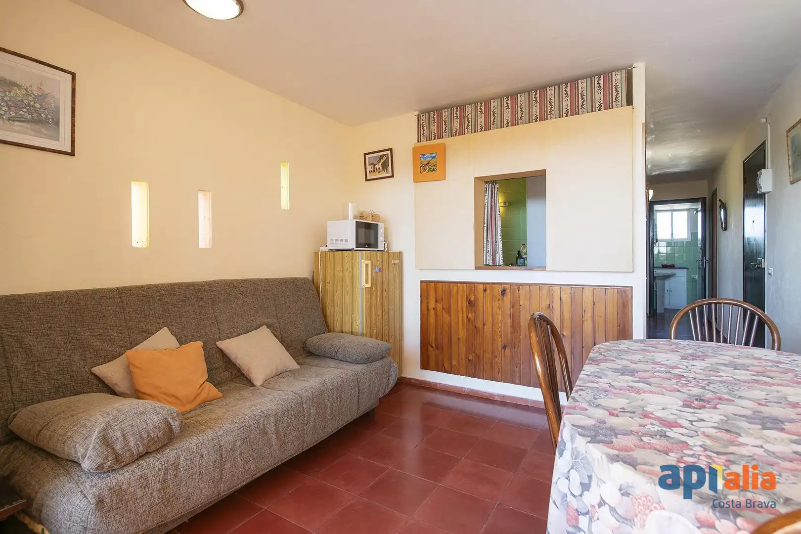 Sala d'estar de Apartament en venda en Castell d'Aro, Platja d'Aro i s'Agaró amb Jardí privat i Piscina