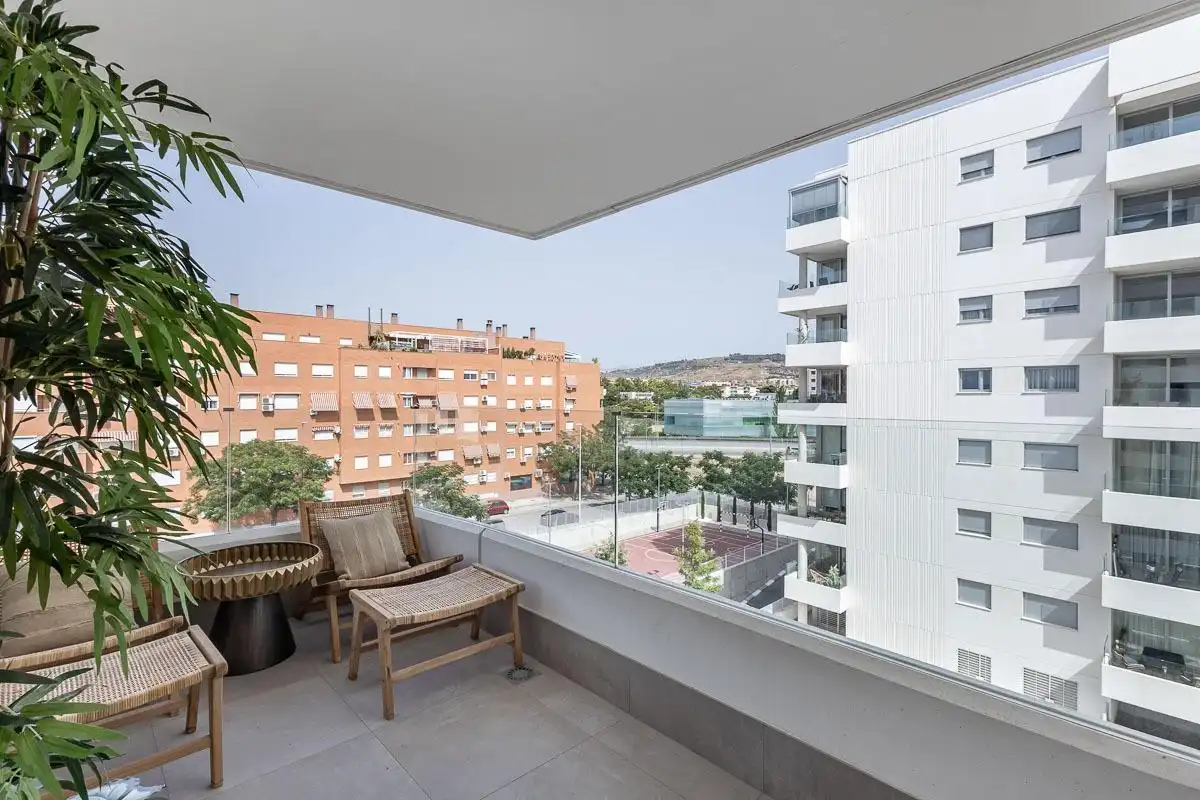 Terraza de Piso de alquiler en Granada con Terraza, Amueblado y Piscina comunitaria