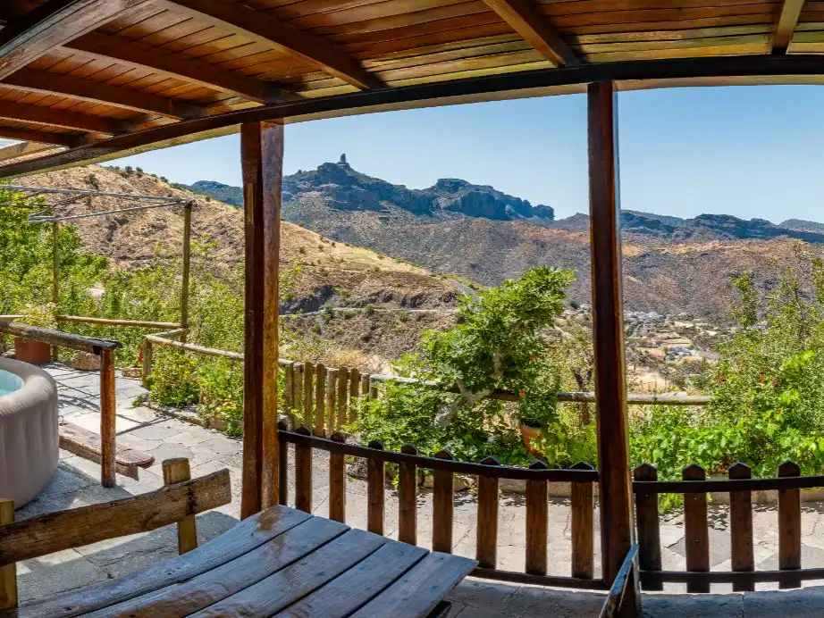 Terrace of Country homes for sale in Tejeda, Las Palmas