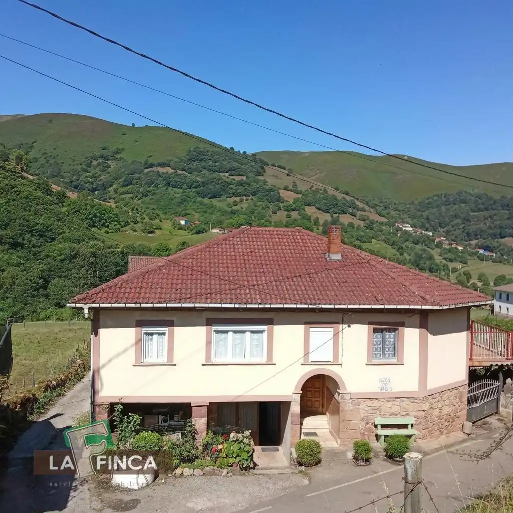 Exterior view of Houses for sale in Belmonte de Miranda  with Heating, Terrace and Storage room