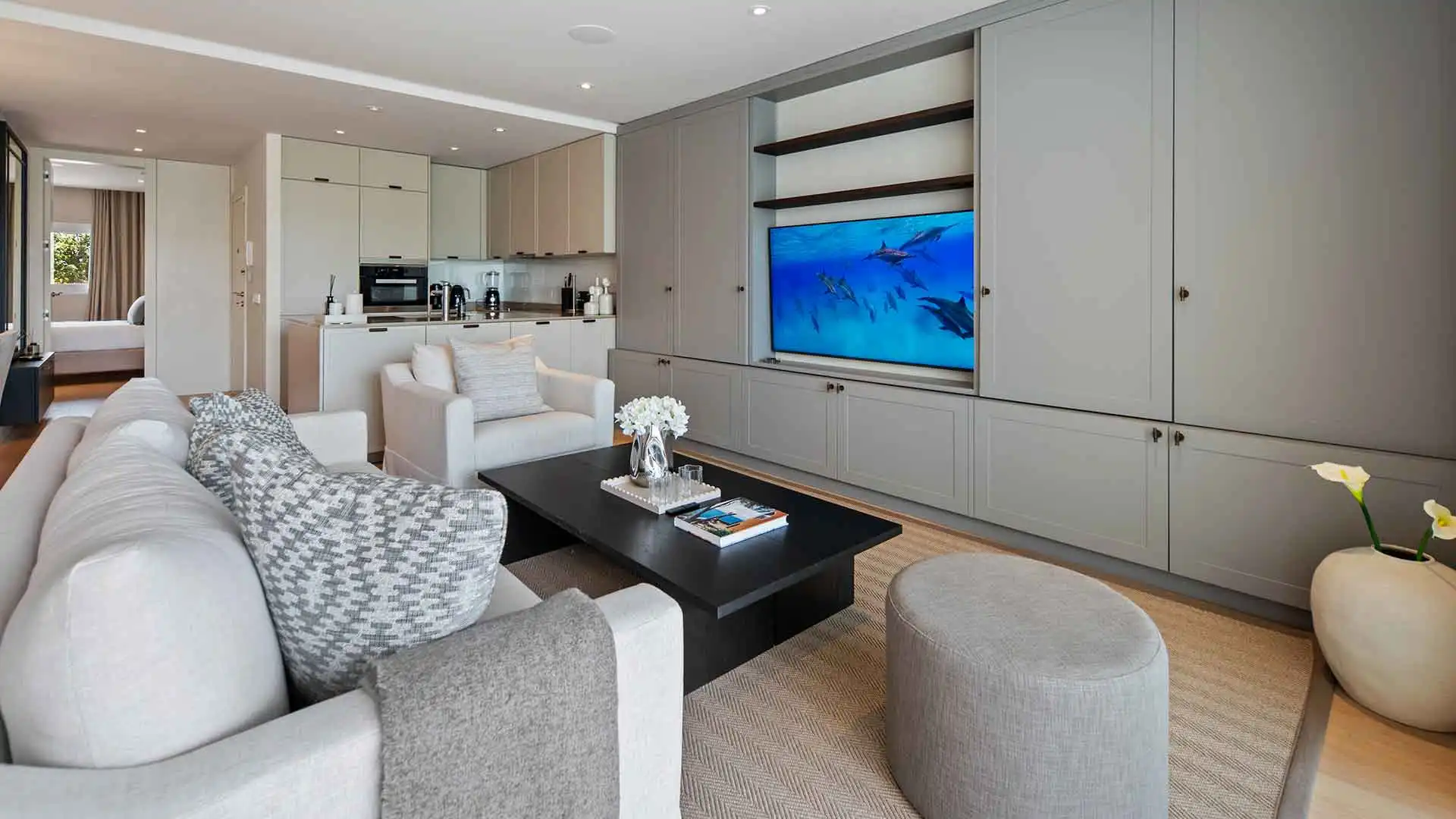 Sala de estar de Apartamento en venta en Marbella con Aire acondicionado, Terraza y Piscina