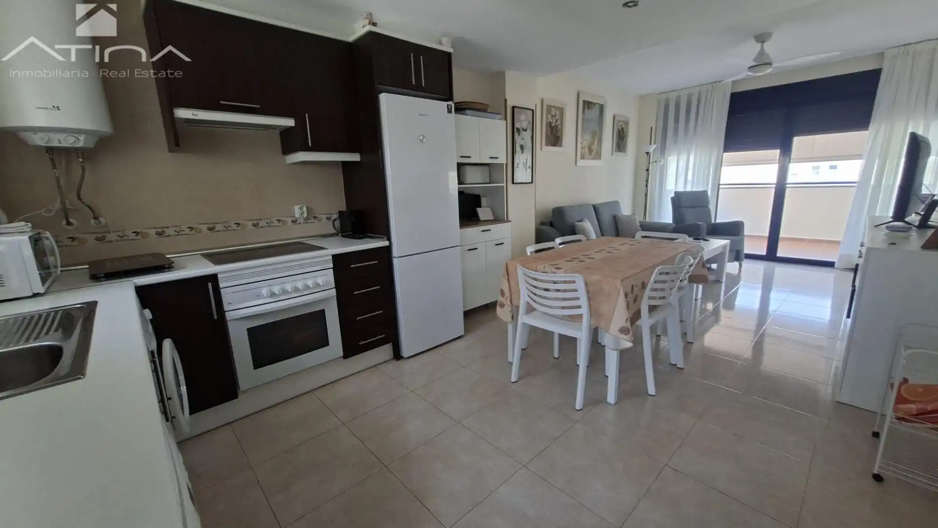 Kitchen of Apartments for sale in Daimús  with Air Conditioner, Private garden and Furnished
