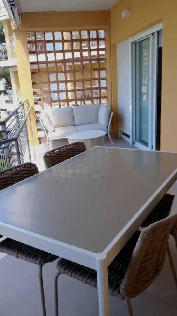 Terrassa de Apartament de lloguer en Benicasim / Benicàssim amb Aire condicionat, Calefacció i Jardí privat