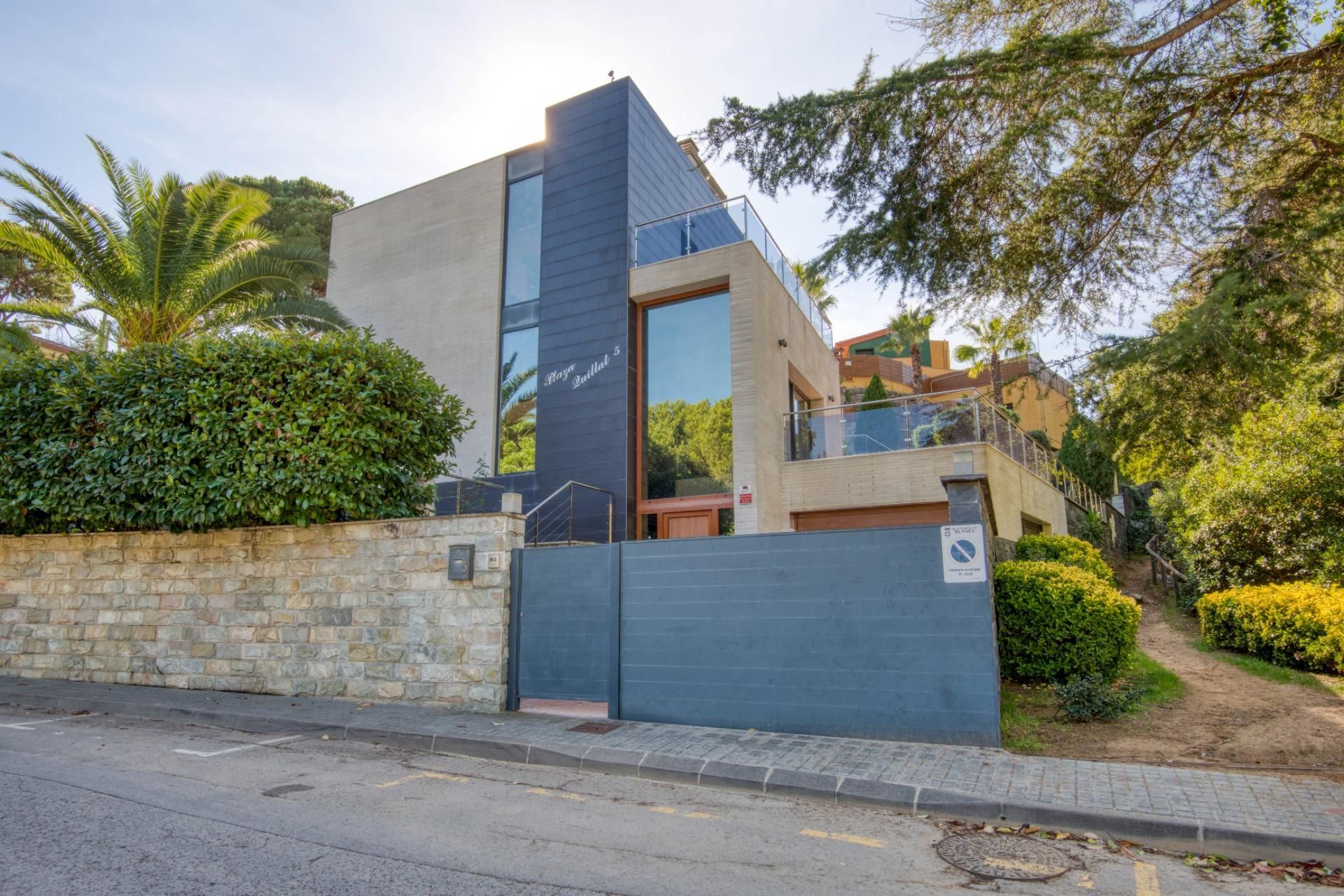 Exterior view of Houses for sale in Blanes  with Private garden, Terrace and Swimming Pool