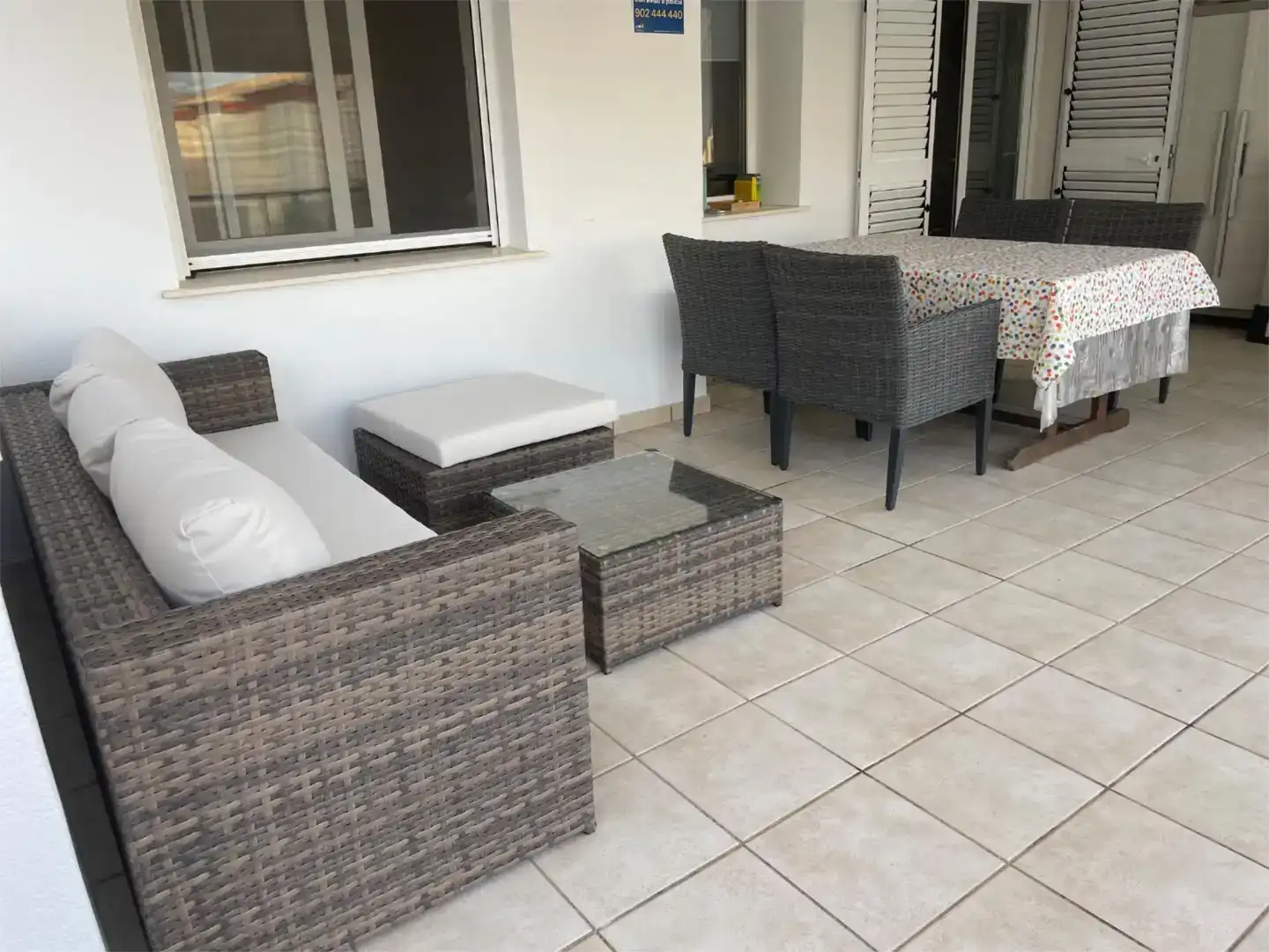 Terrace of Flat for rent in Oliva  with Air Conditioner, Swimming Pool and Furnished