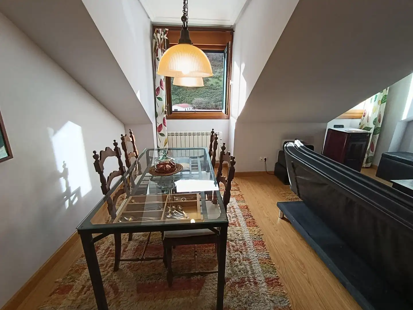 Dining room of Apartments for sale in Aller  with Furnished