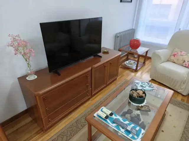 Sala de estar de Piso de alquiler en Ames con Calefacción, Parquet y Amueblado