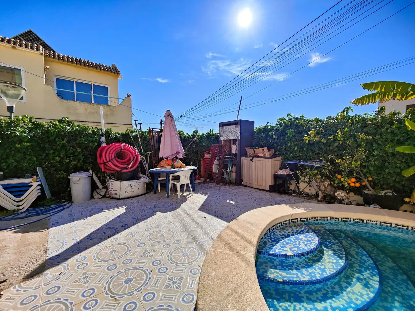 Terrassa de Finca rústica en venda en San Miguel de Salinas amb Jardí privat, Piscina i Moblat