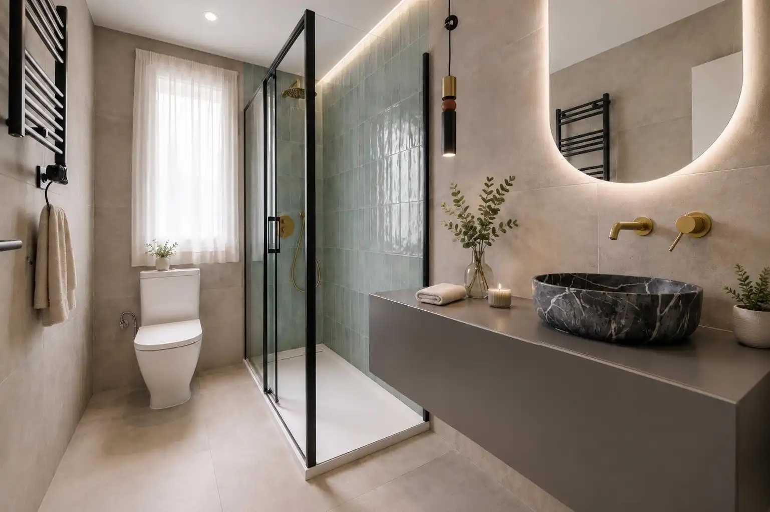 Bany de Apartament en venda en Madrid amb Jardí privat i Terrassa