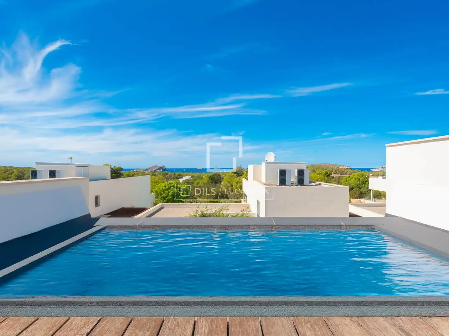 Piscina de Casa o xalet en venda en Sant Josep de sa Talaia amb Aire condicionat, Calefacció i Jardí privat