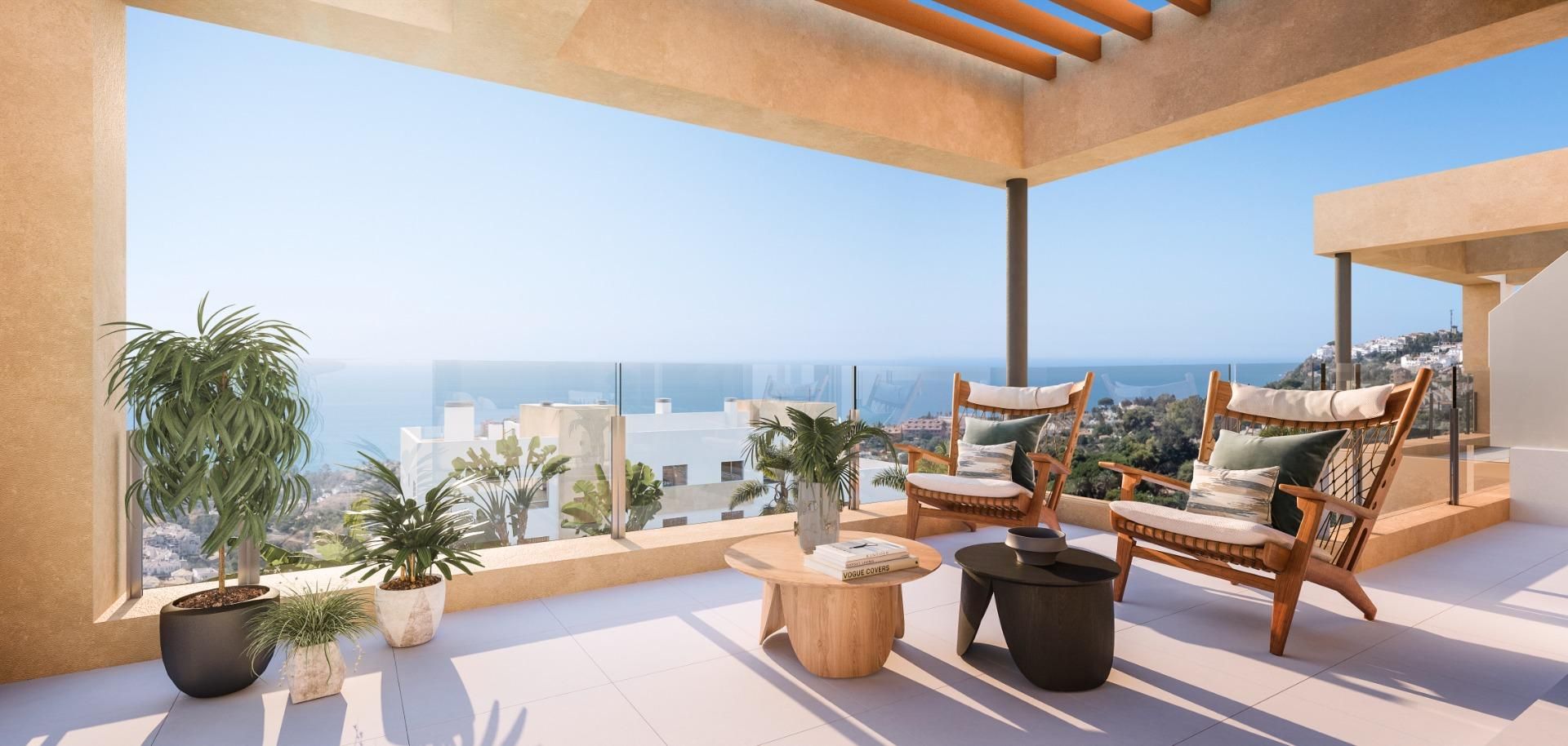 Terrace of Attic for sale in Benalmádena  with Air Conditioner, Heating and Private garden