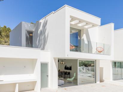 Exterior view of Single-family semi-detached for sale in Moraira  with Air Conditioner, Heating and Private garden