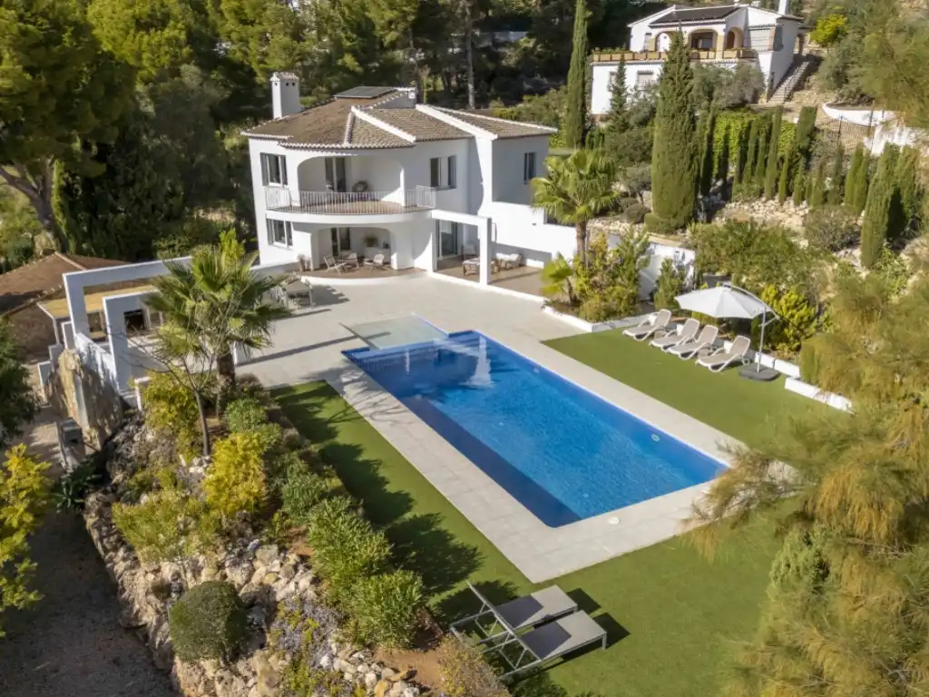 Exterior view of Houses for sale in Jávea / Xàbia  with Air Conditioner, Terrace and Swimming Pool