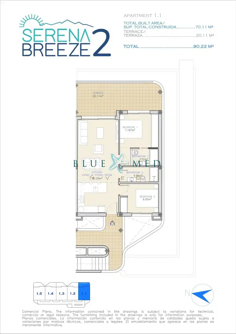 Penthouse with terrace for sale in serena golf, imagen 14