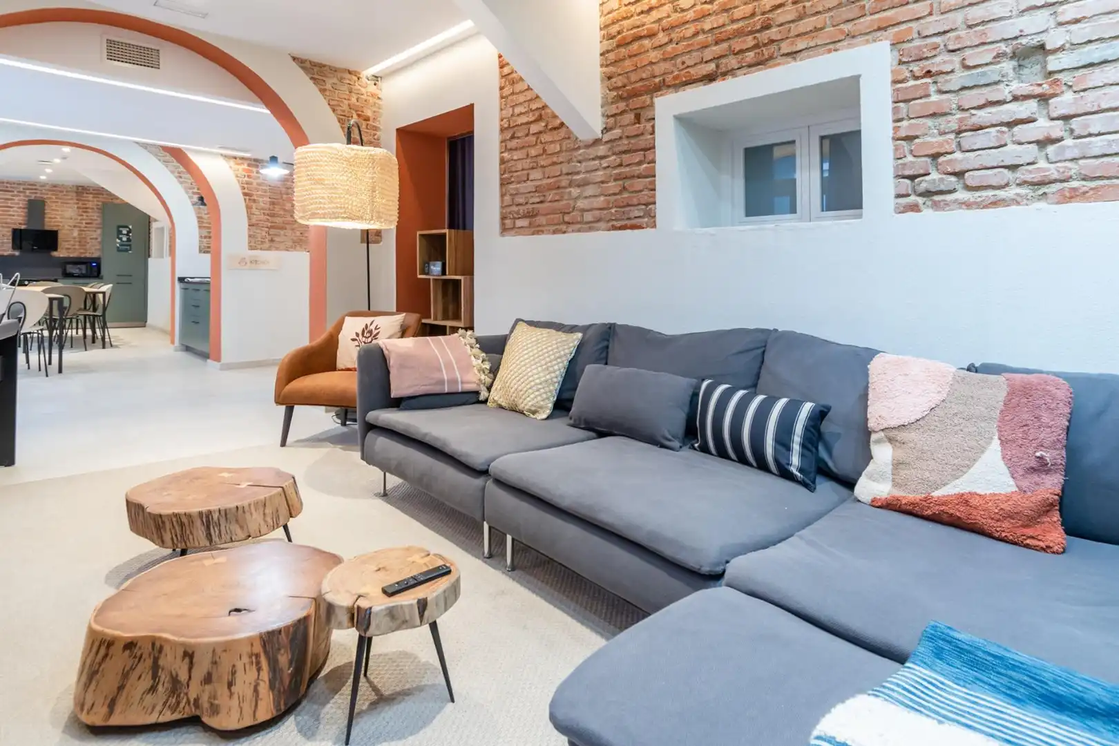 Sala de estar de Estudio de alquiler en Madrid con Aire acondicionado, Calefacción y Terraza