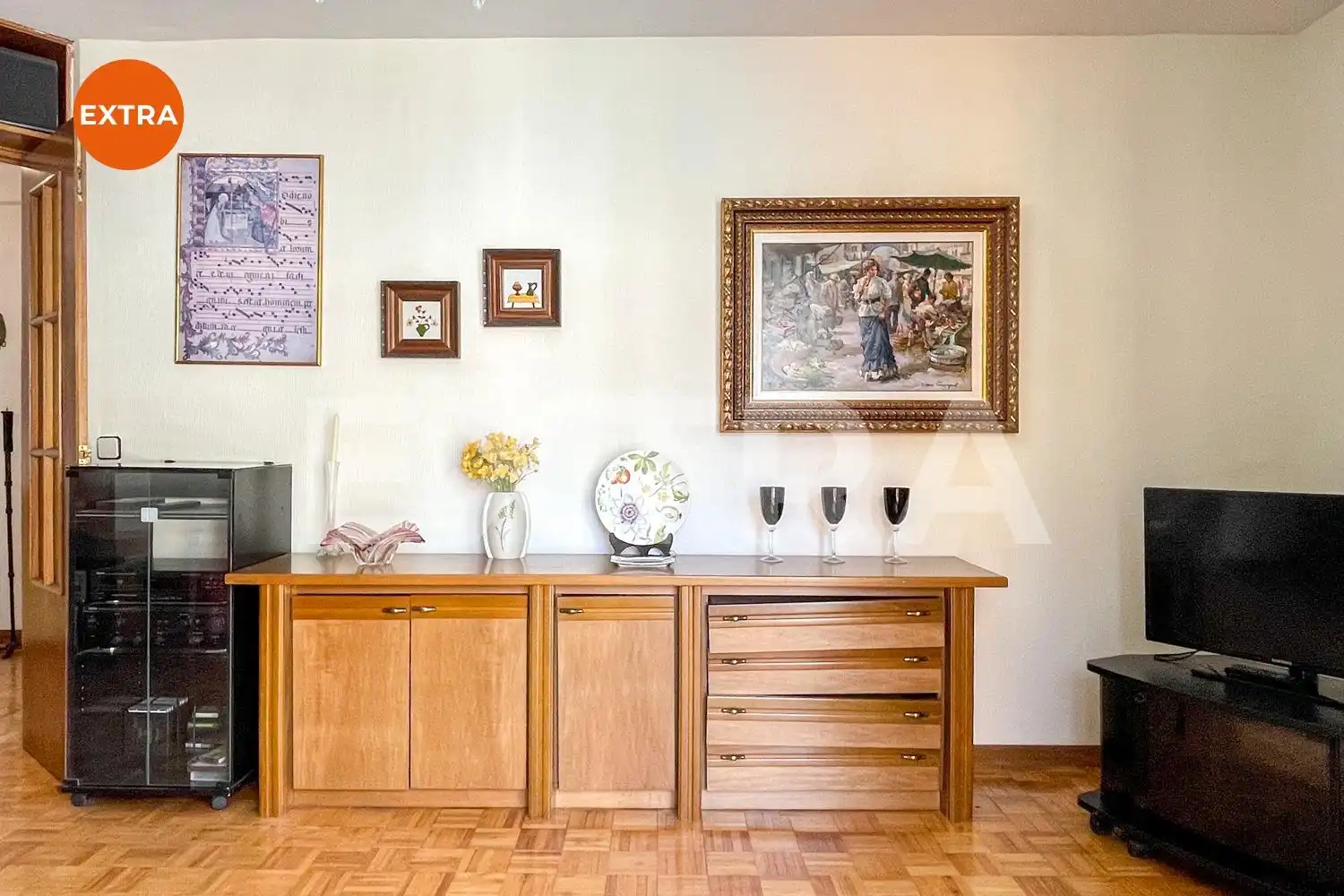Sala de estar de Piso en venta en Madrid con Calefacción, Parquet y Terraza