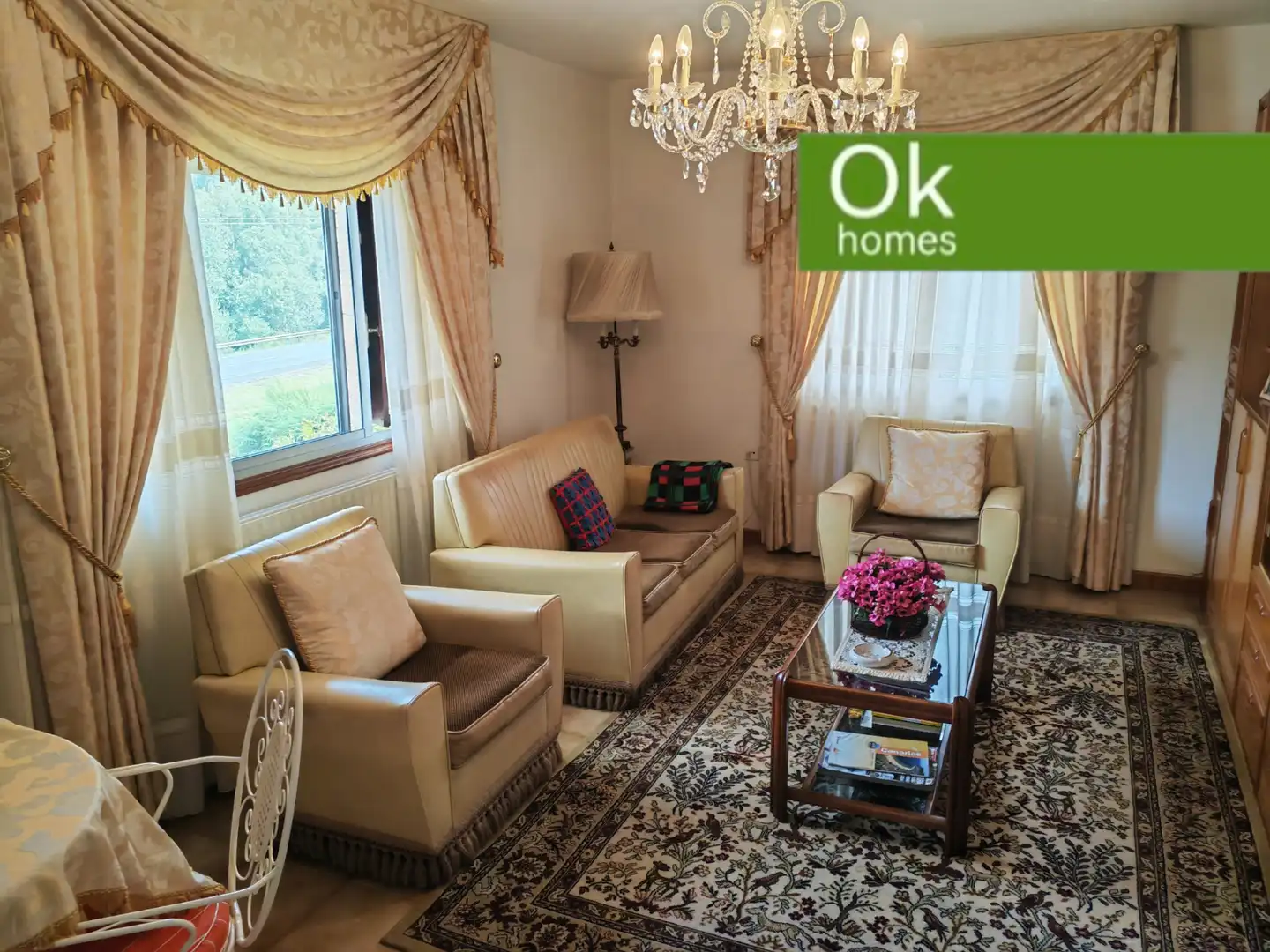 Sala de estar de Casa o chalet en venta en Mesía con Calefacción, Jardín privado y Parquet