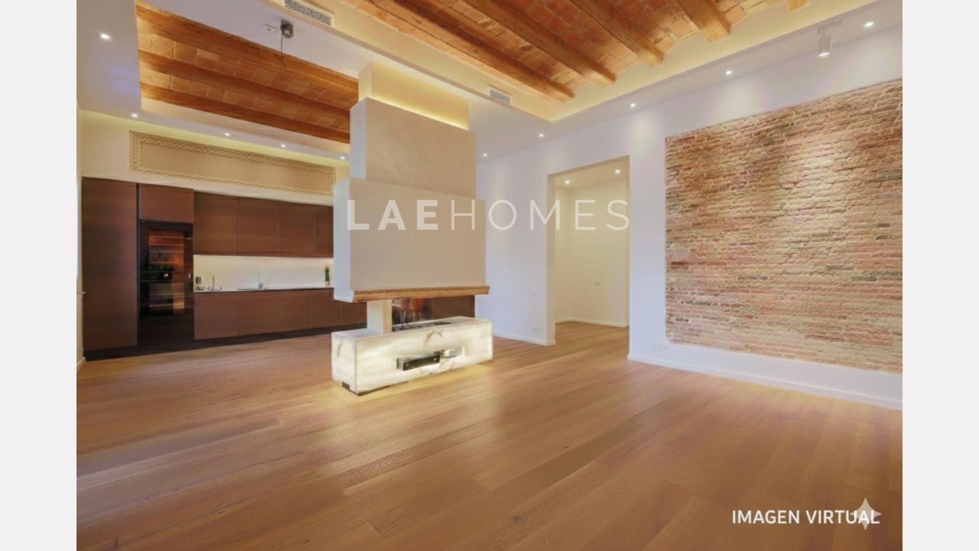 Sala de estar de Piso en venta en  Barcelona Capital con Aire acondicionado, Calefacción y Terraza