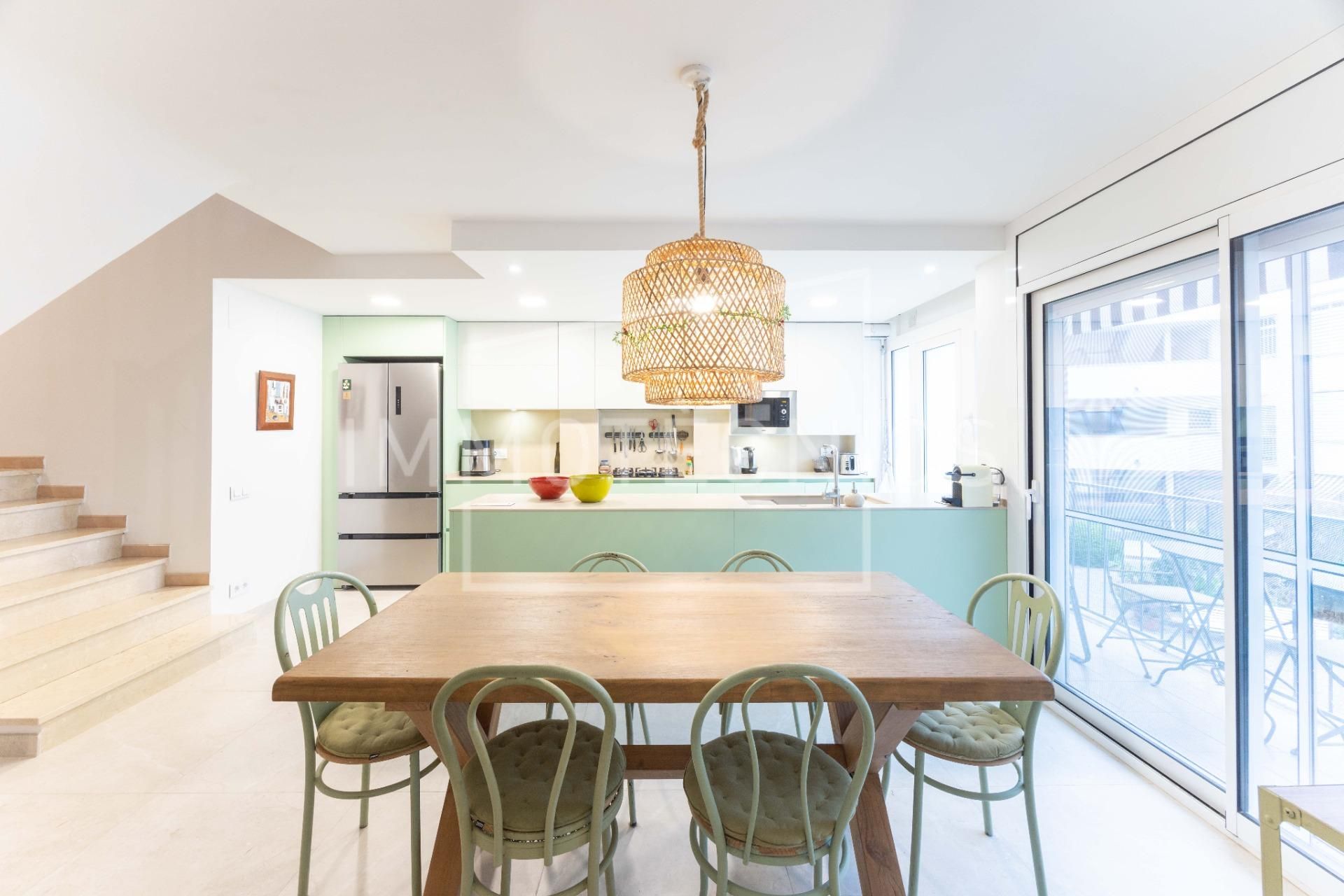 Dining room of Duplex for sale in Caldes d'Estrac  with Air Conditioner, Private garden and Balcony