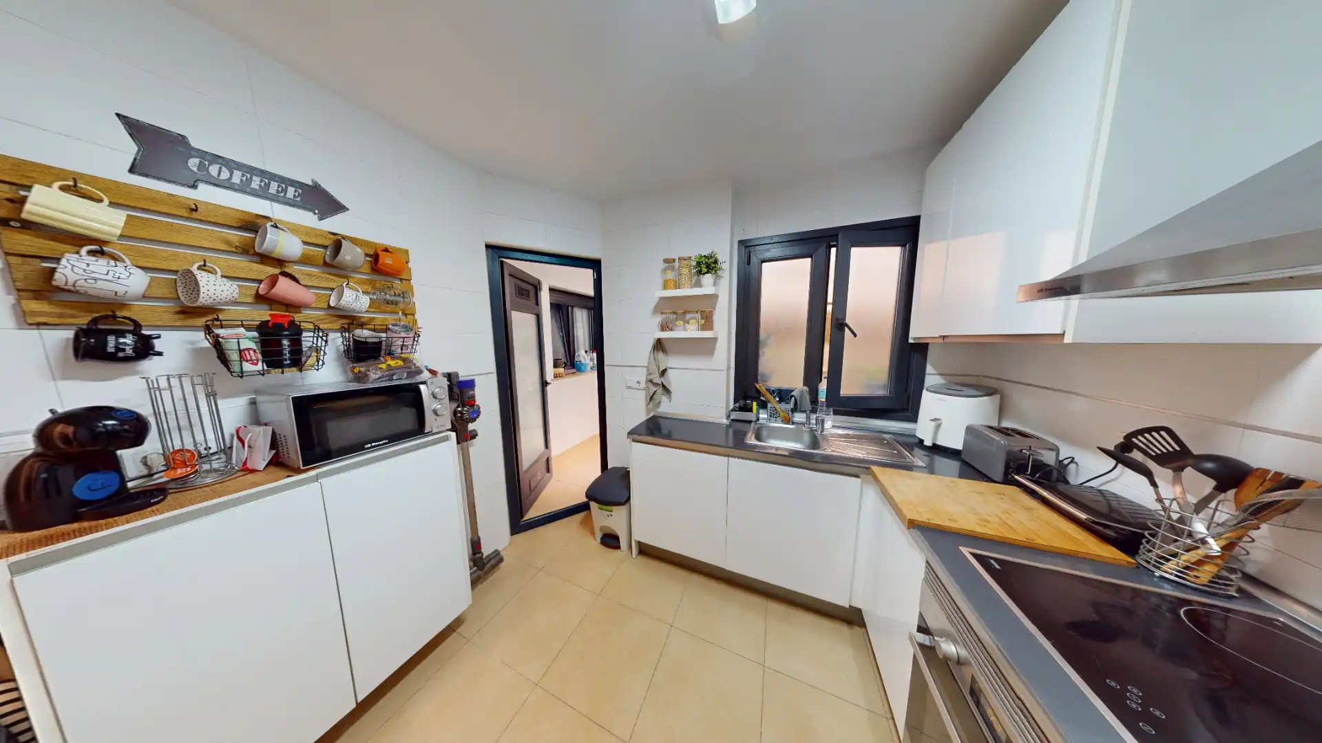 Kitchen of Flat for sale in Roquetas de Mar  with Air Conditioner, Heating and Private garden
