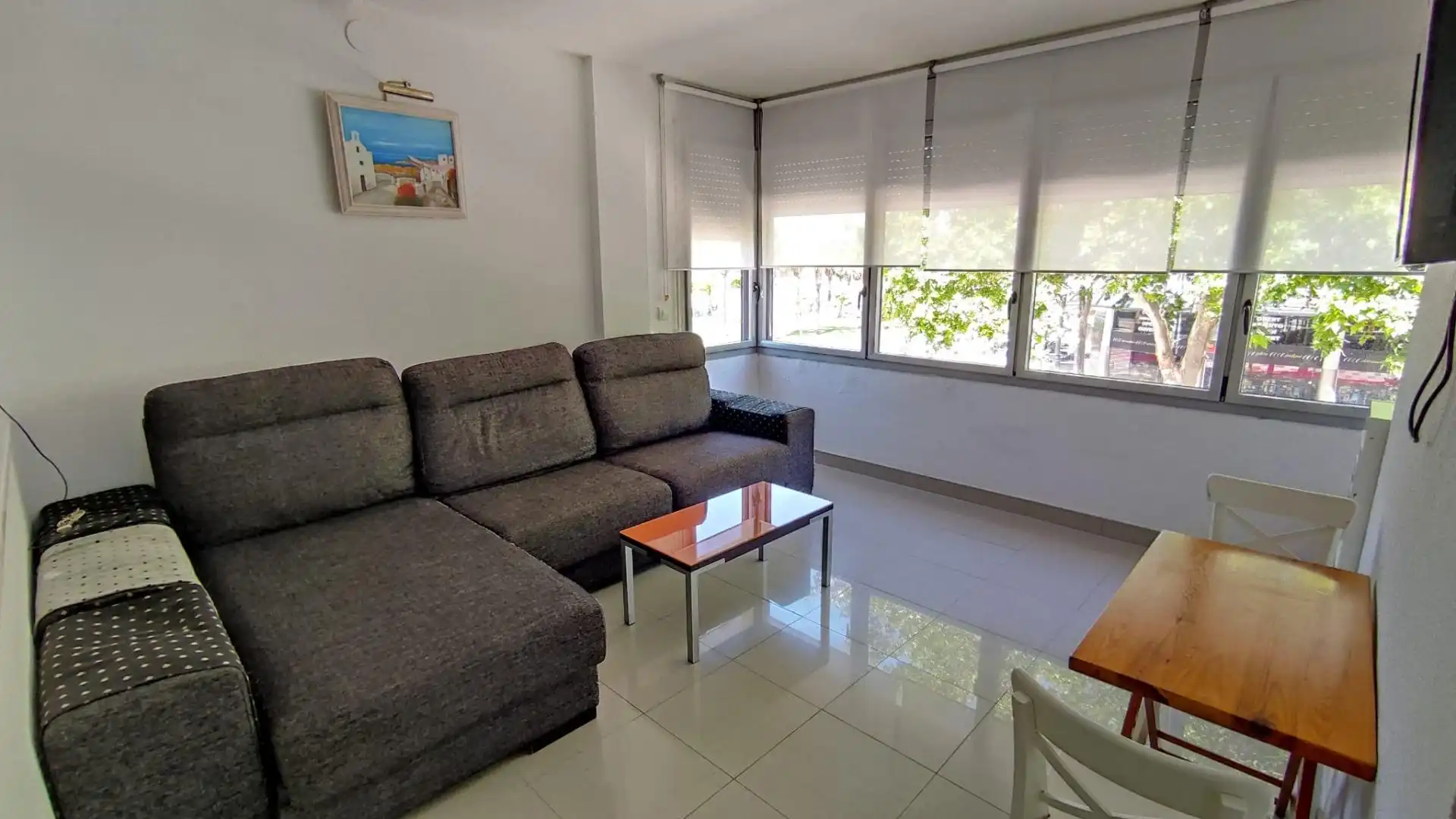 Sala d'estar de Dúplex de lloguer en Castell d'Aro, Platja d'Aro i s'Agaró amb Aire condicionat, Terrassa i Moblat