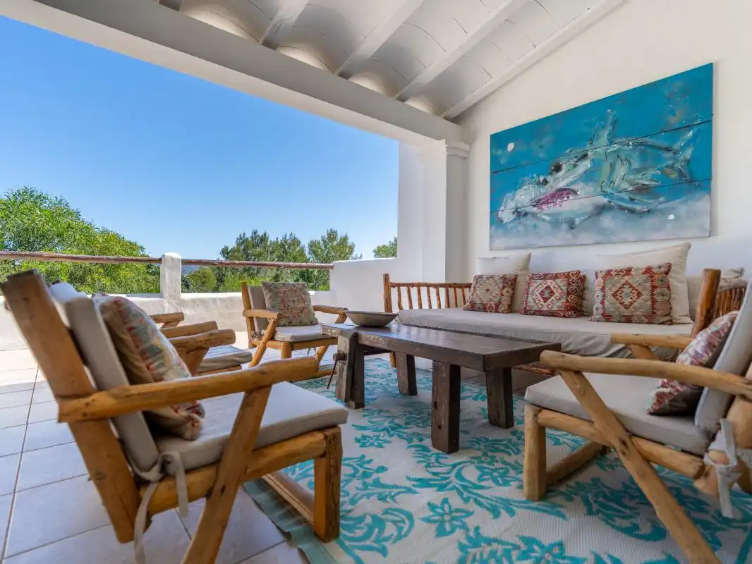 Terrace of Houses for sale in Sant Josep de sa Talaia  with Air Conditioner, Heating and Private garden