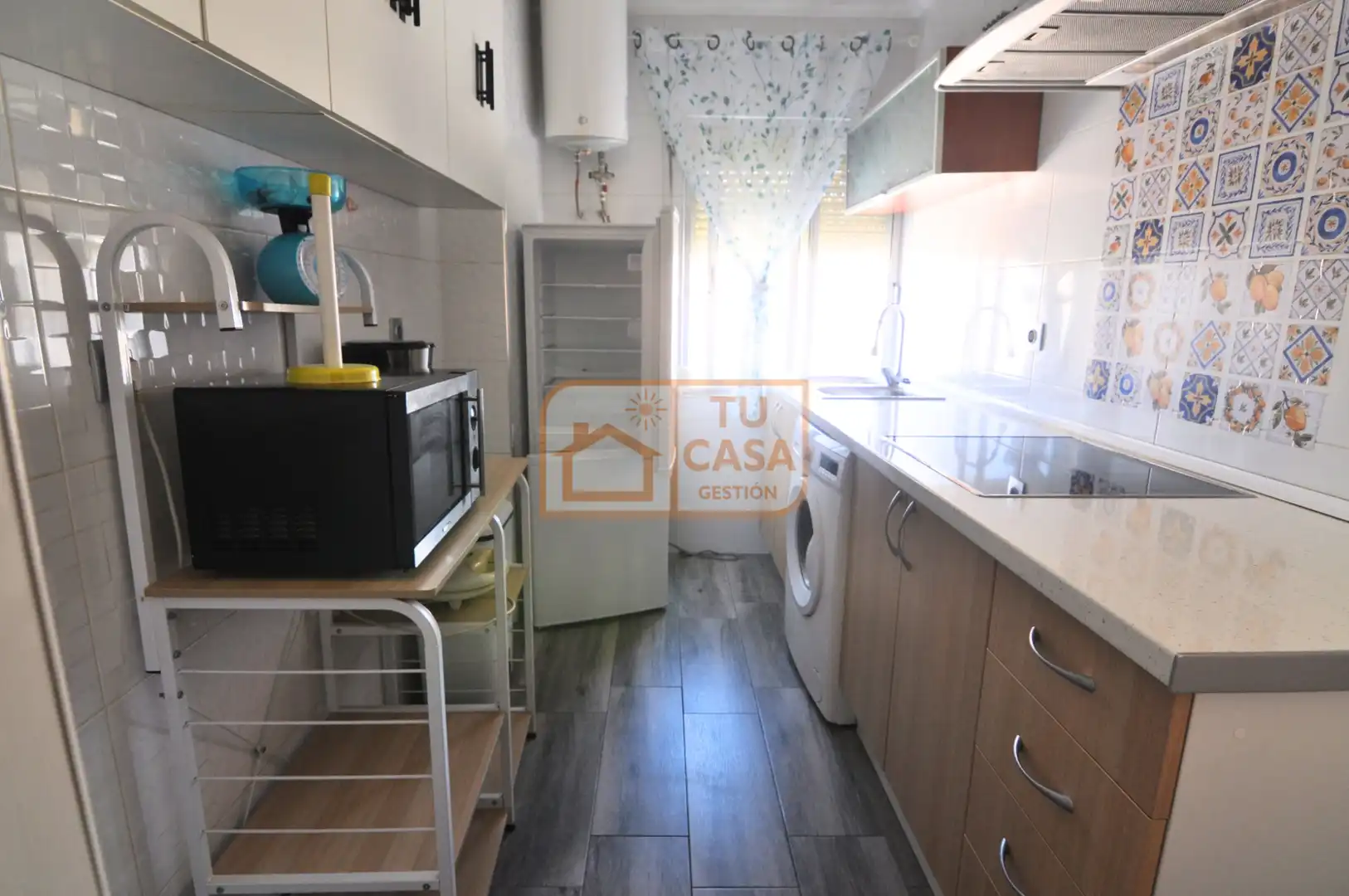 Küche von Wohnung zur Miete in Cáceres mit Klimaanlage, Parkett und Möbliert