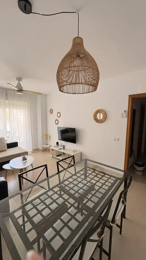 Wohnzimmer von Wohnung zur Miete in Carboneras mit Klimaanlage, Schwimmbad und Möbliert