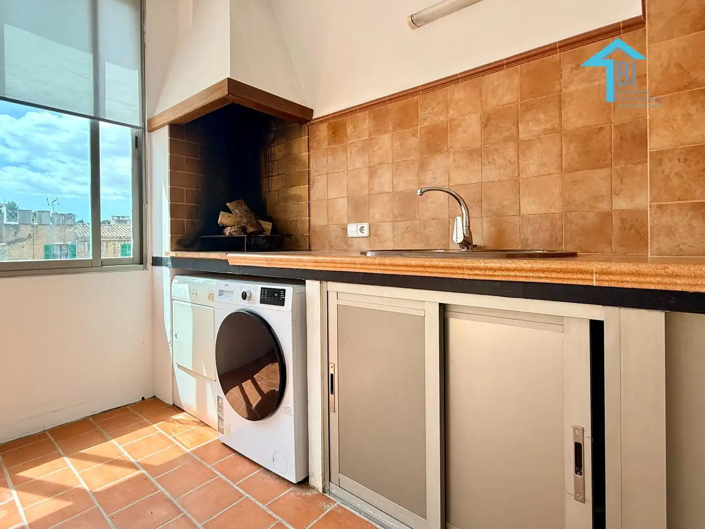 Cocina de Apartamento de alquiler en Felanitx con Aire acondicionado, Jardín privado y Terraza
