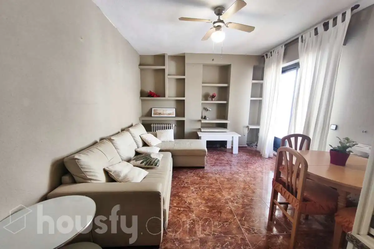 Wohnzimmer von Wohnung zur Miete in Madrid mit Klimaanlage, Heizung und Terrasse