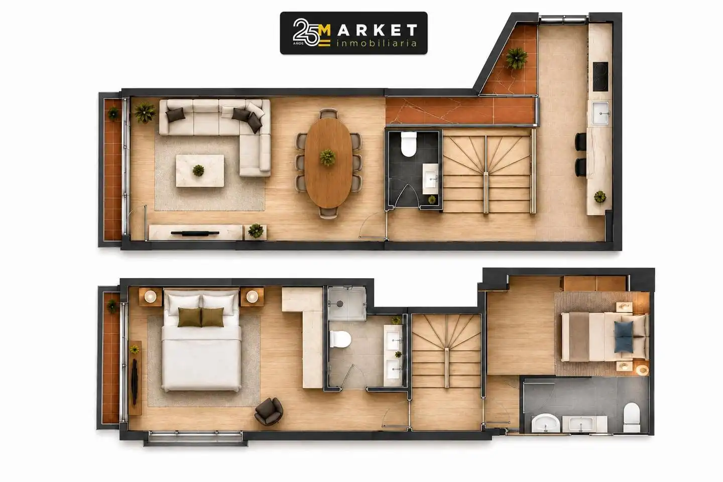 Maisonette zum Verkauf in Santa Pola mit Klimaanlage, Terrasse und Möbliert