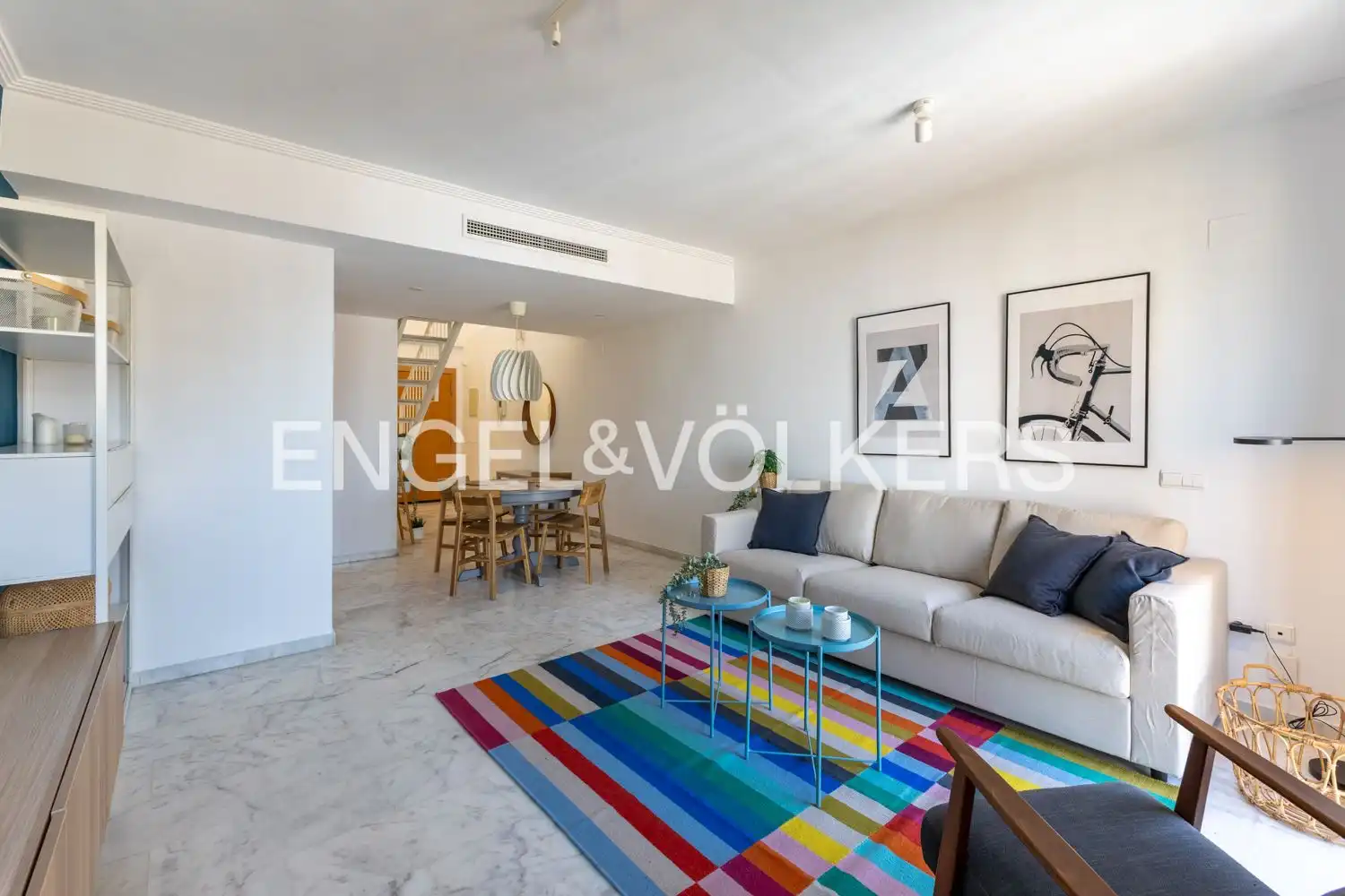 Wohnzimmer von Dachboden zur Miete in Valencia mit Klimaanlage, Heizung und Terrasse