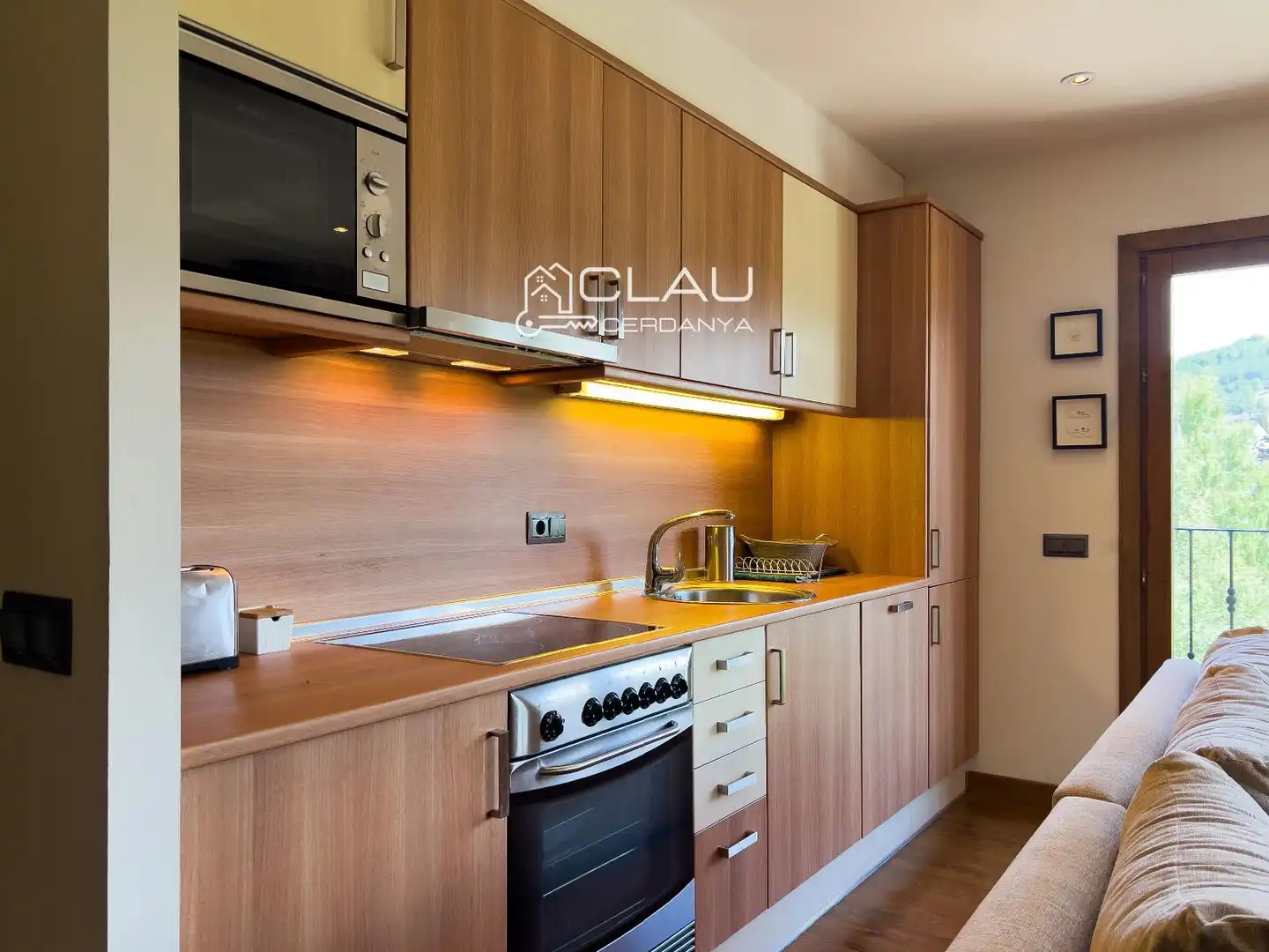Küche von Wohnung zur Miete in Llívia mit Heizung, Parkett und Abstellraum