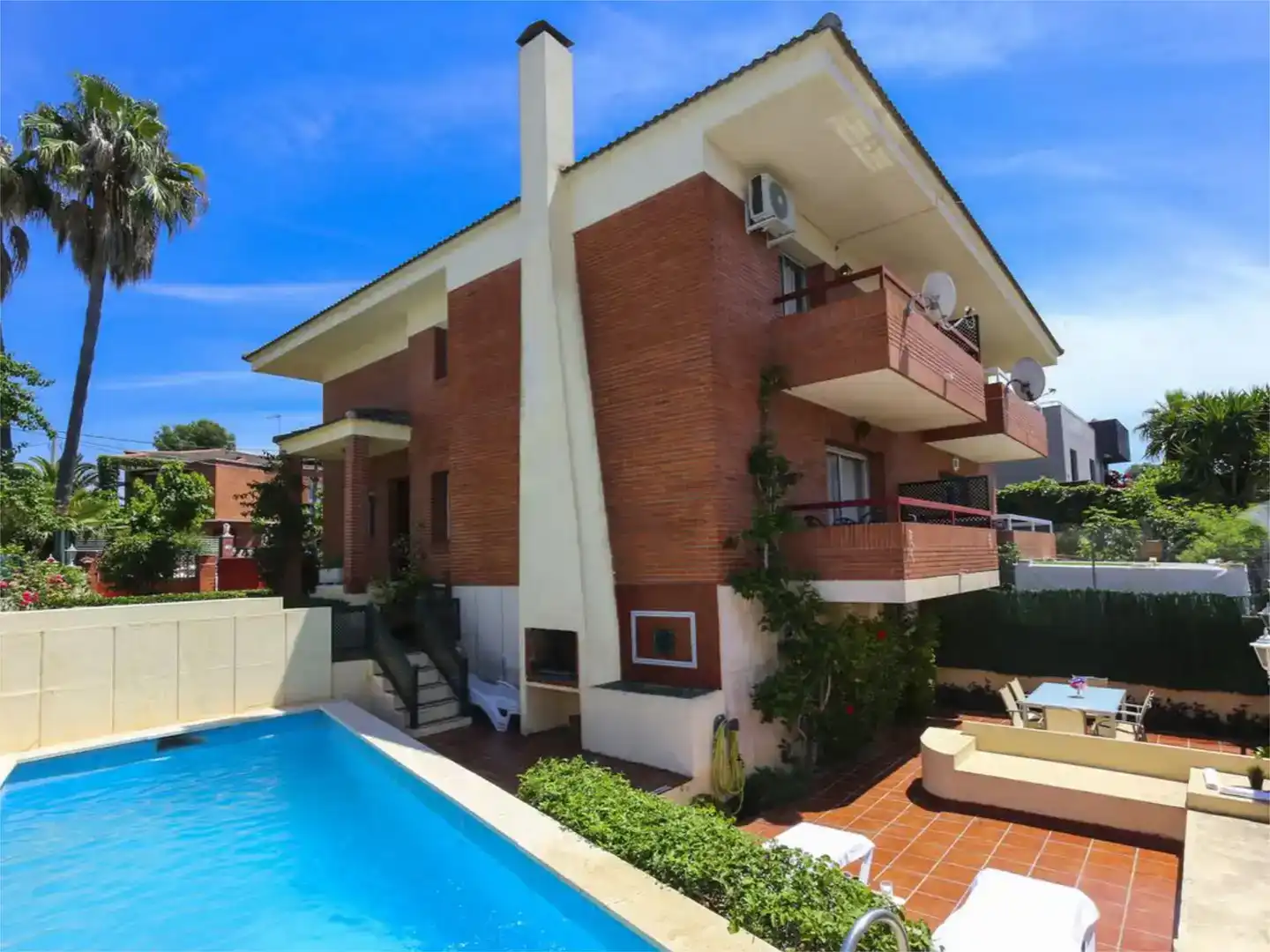 Piscina de Casa o xalet de lloguer en Salou amb Aire condicionat, Jardí privat i Piscina