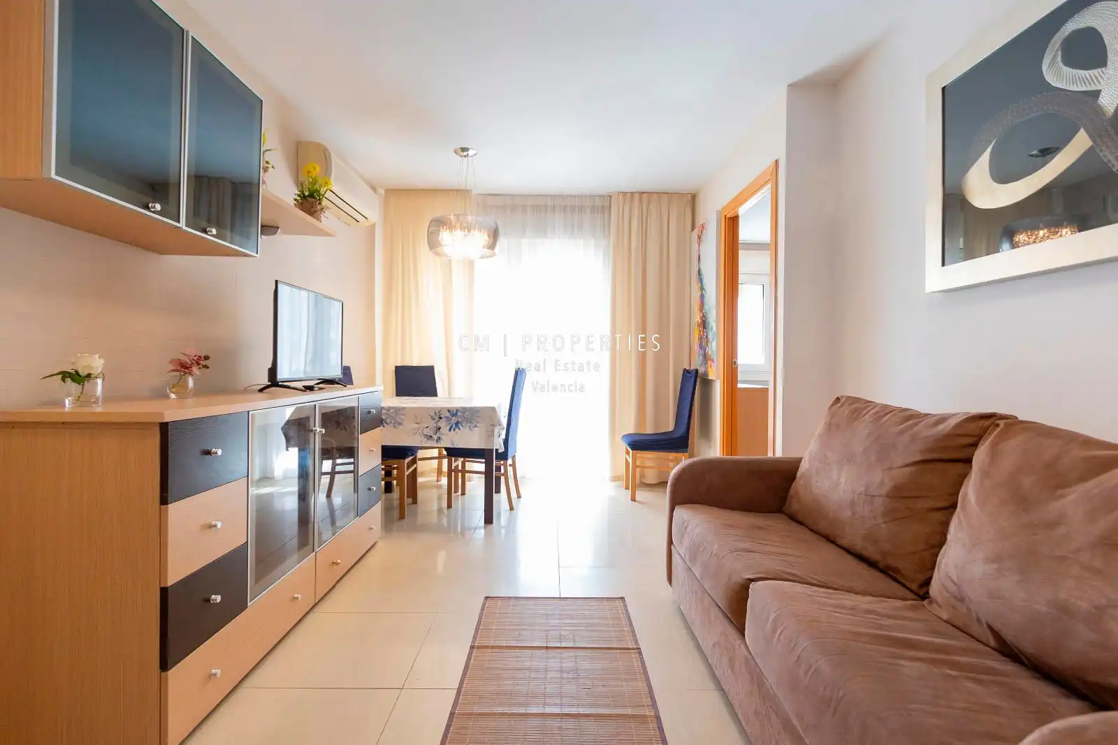 Sala d'estar de Pis en venda en Oropesa del Mar / Orpesa amb Aire condicionat, Piscina i Moblat