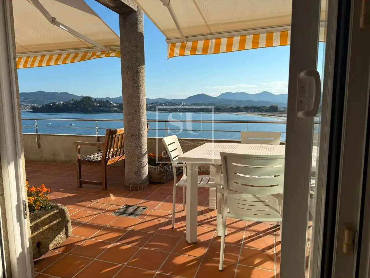 Terraza de Piso de alquiler en Baiona con Calefacción y Terraza