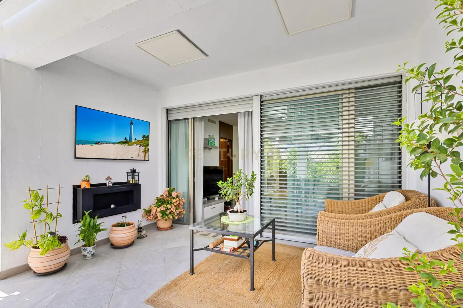 Terraza de Apartamento en venta en Mijas con Aire acondicionado, Jardín privado y Trastero
