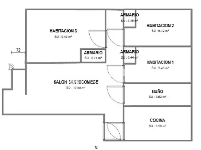 Flat for sale in Madrid  with Air Conditioner, Heating and Terrace