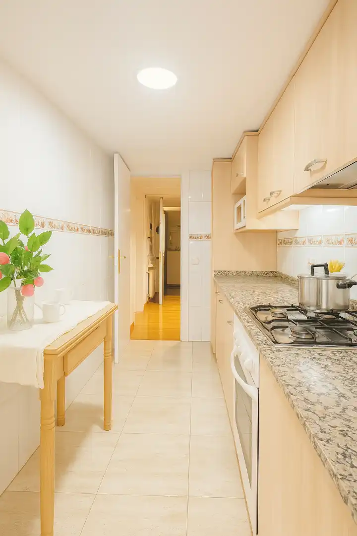 Küche von Wohnung zum Verkauf in Barcelona mit Heizung, Parkett und Möbliert
