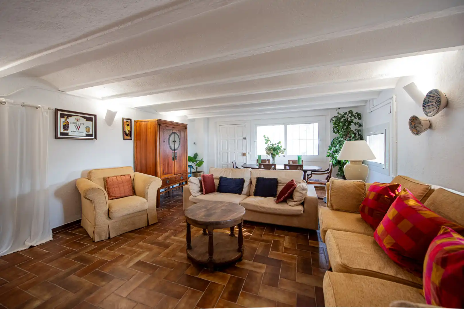 Sala d'estar de Casa o xalet de lloguer en Sant Feliu de Guíxols amb Calefacció, Jardí privat i Moblat