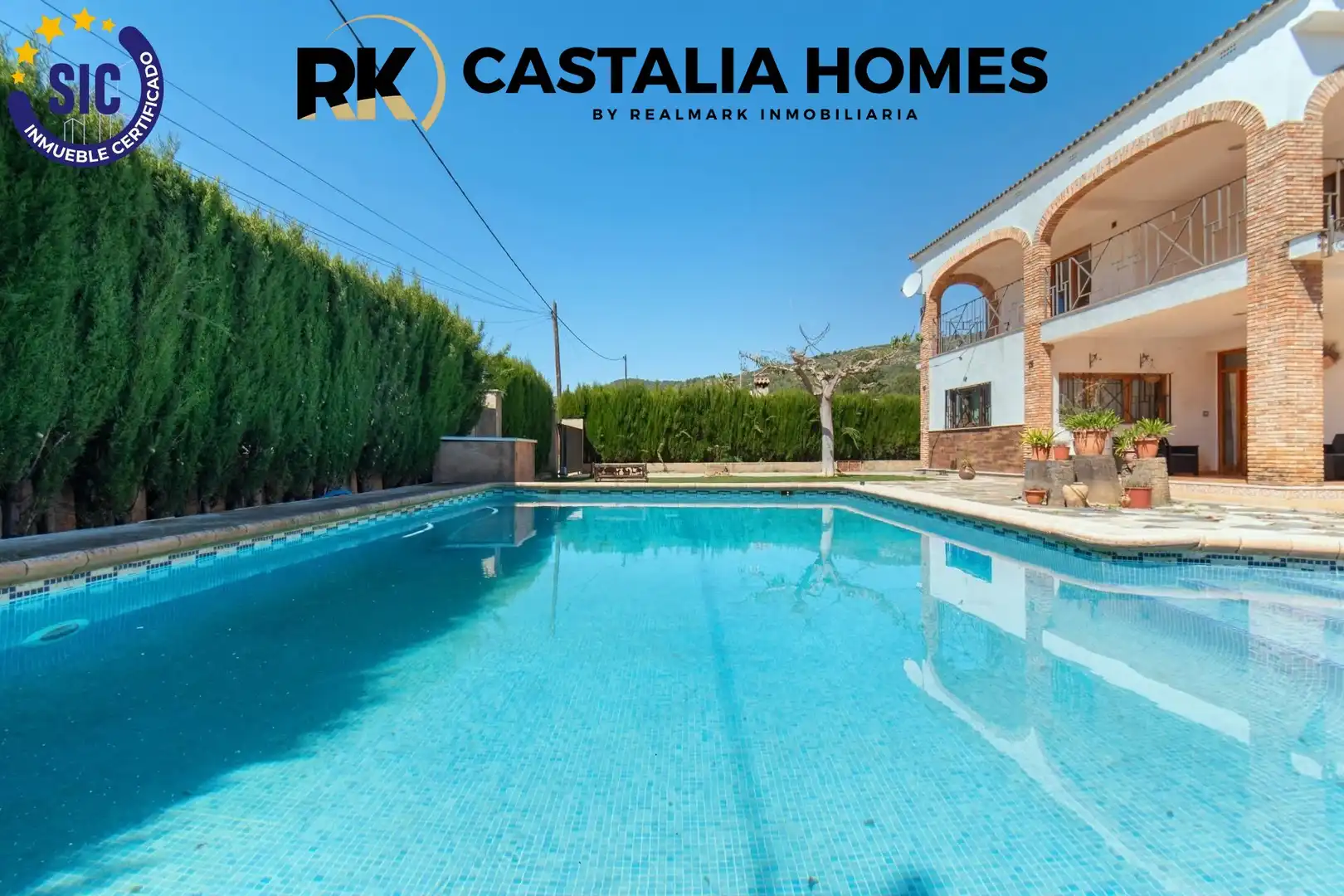 Vista exterior de Casa o xalet en venda en Borriol amb Calefacció, Jardí privat i Piscina