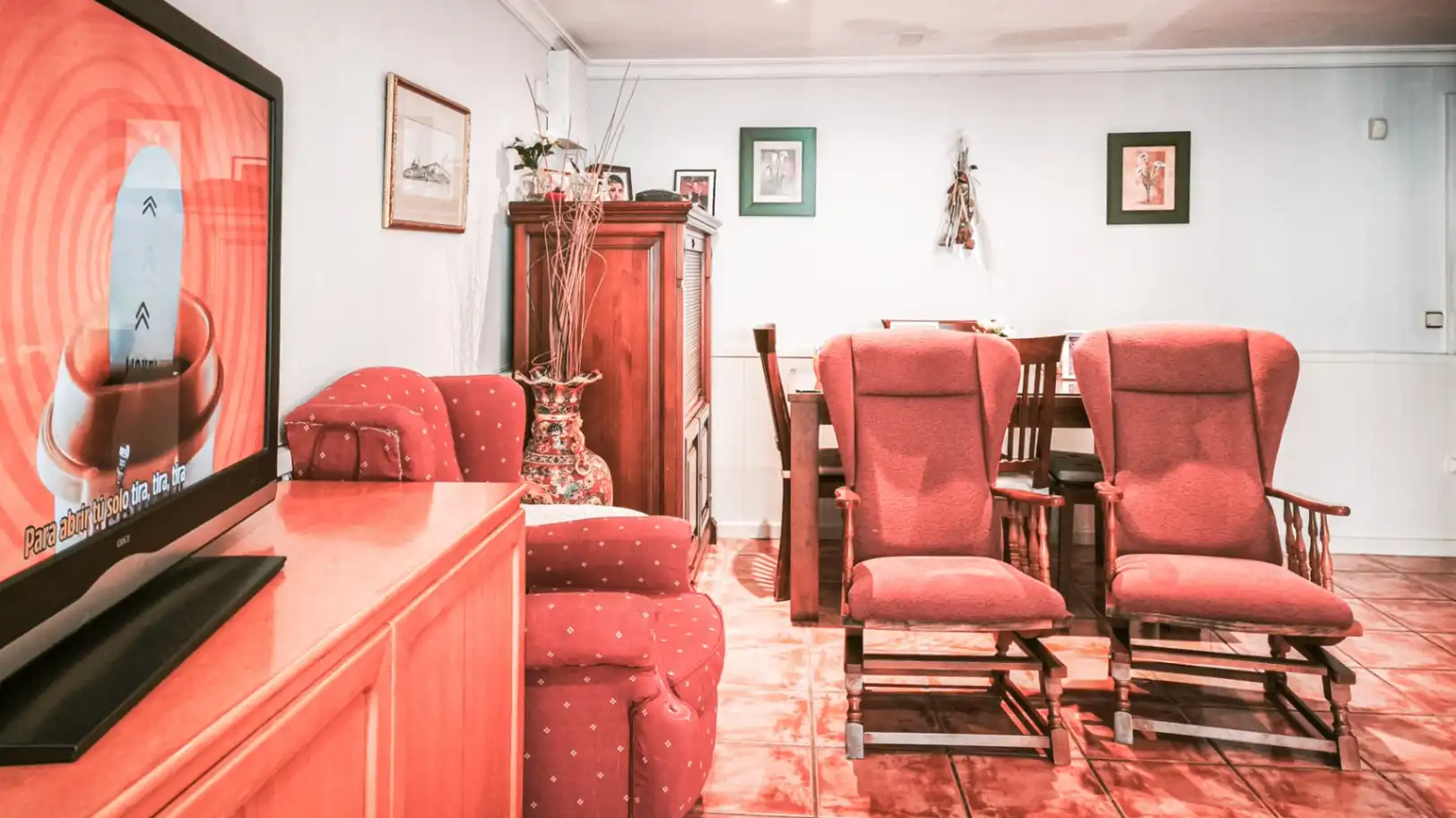 Wohnzimmer von Haus oder Chalet zum Verkauf in Oliva mit Klimaanlage, Heizung und Terrasse