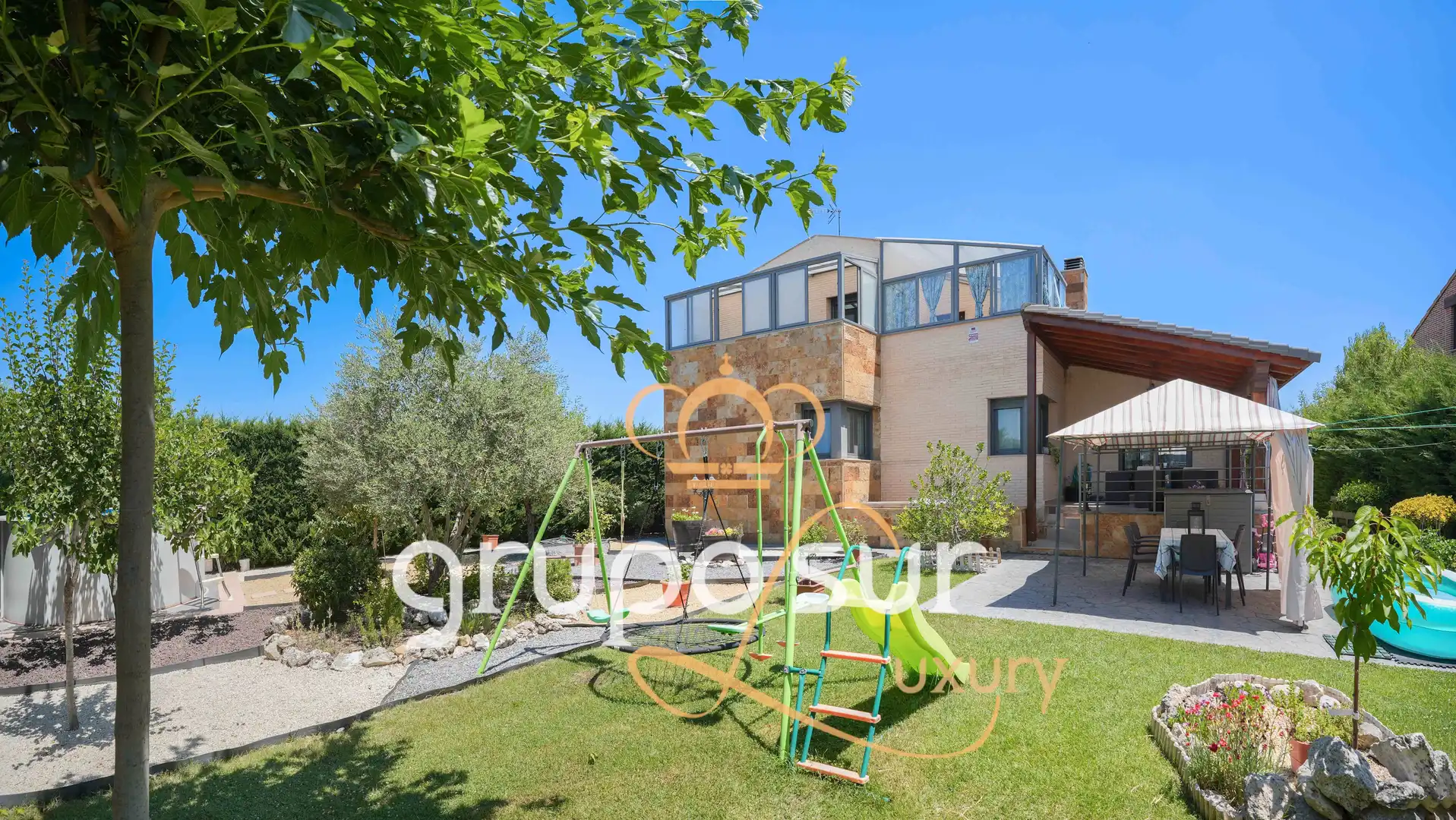 Jardín de Casa o chalet en venta en Aldeamayor de San Martín con Calefacción, Jardín privado y Terraza