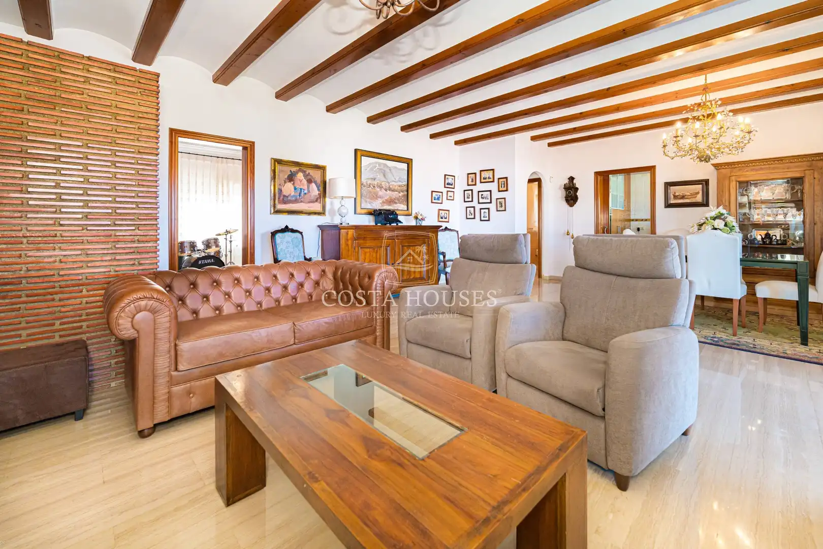 Living room of Houses for sale in Beniarbeig  with Air Conditioner, Heating and Private garden