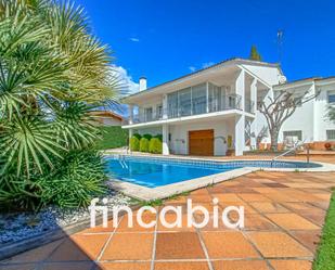 Exterior view of House or chalet for sale in Santa Coloma de Farners  with Air Conditioner, Heating and Private garden