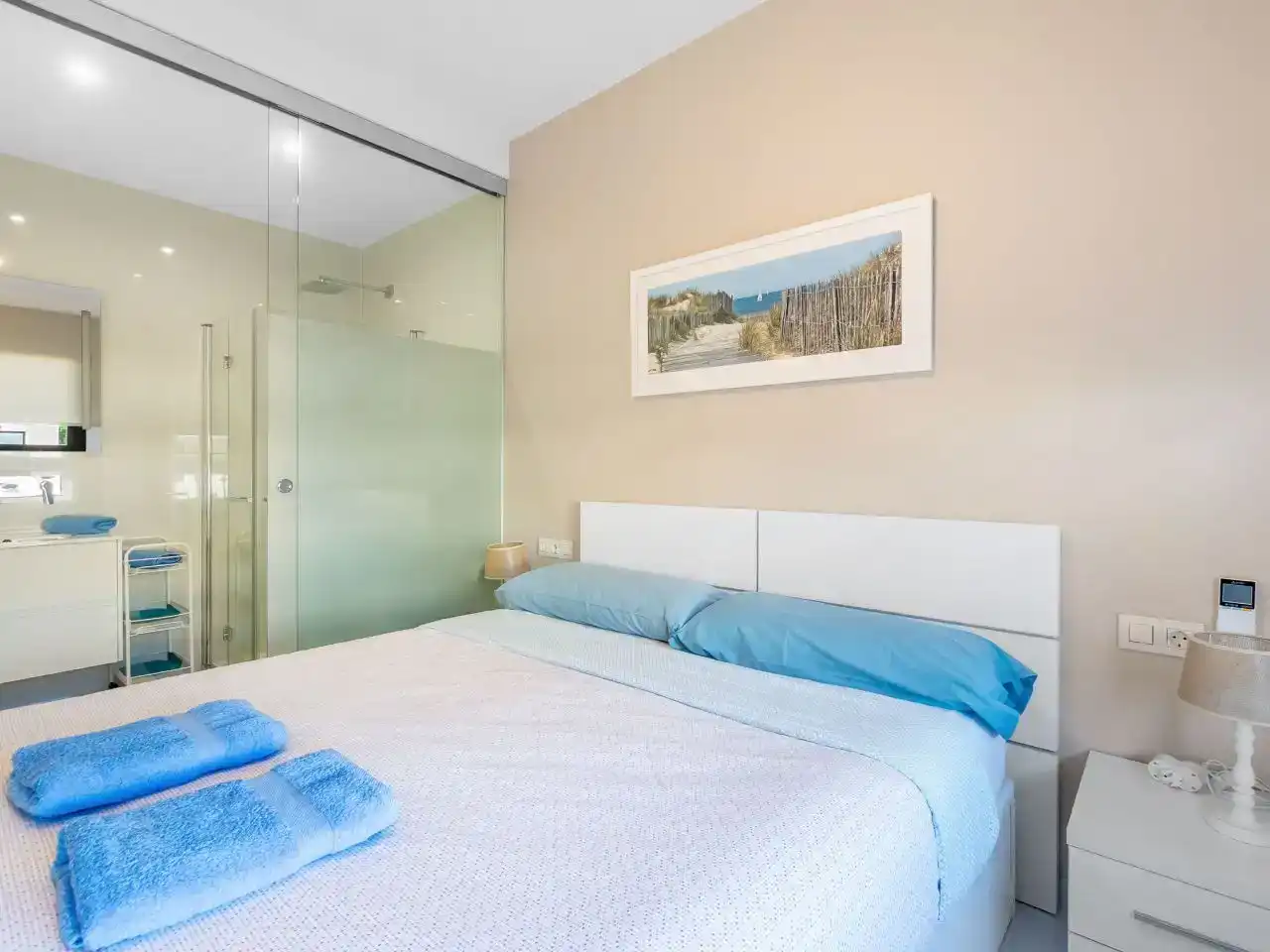 Schlafzimmer von Wohnungen zur Miete in Pilar de la Horadada mit Klimaanlage, Schwimmbad und Möbliert