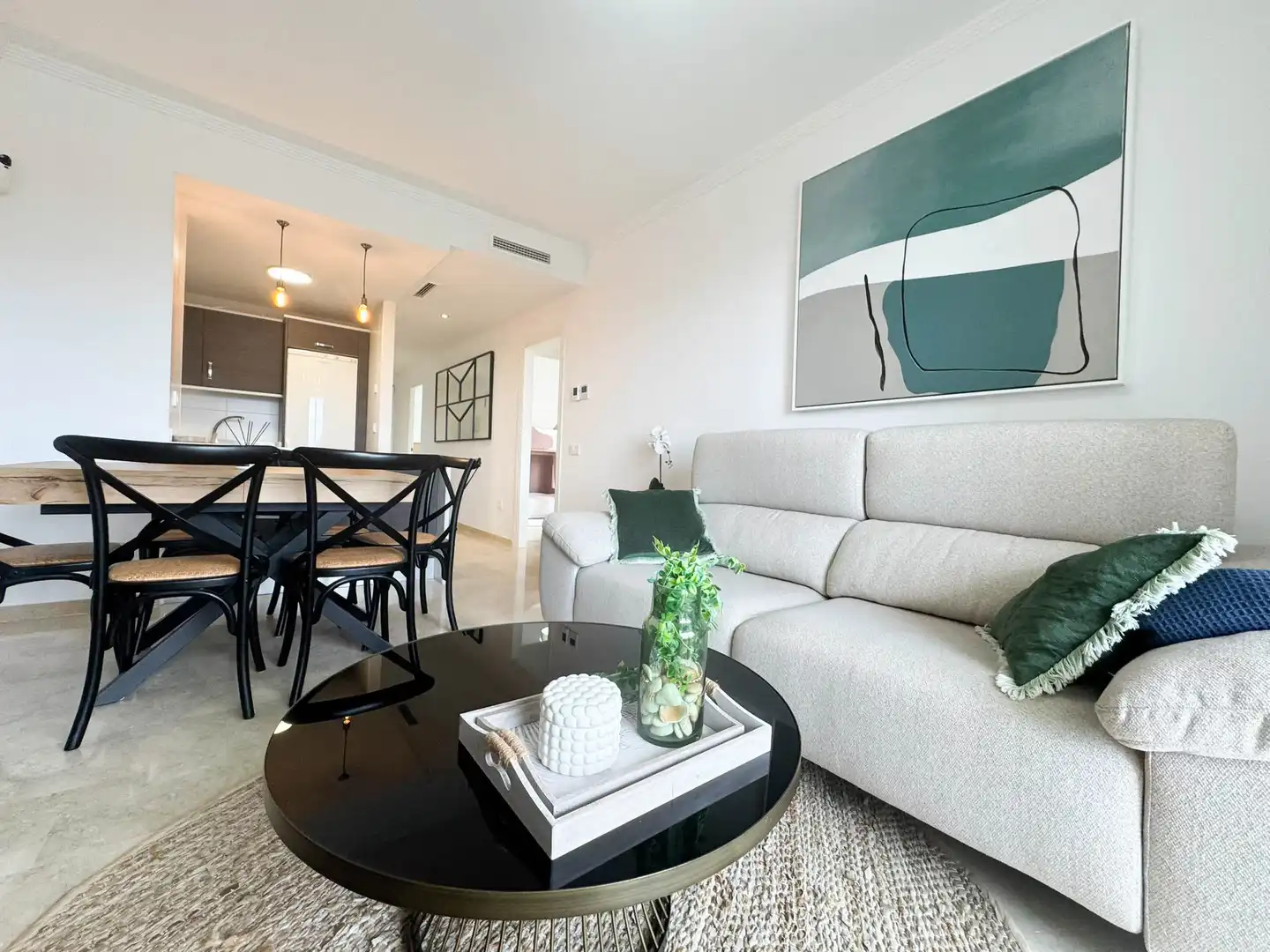 Sala de estar de Apartamento en venta en Manilva con Aire acondicionado, Calefacción y Terraza